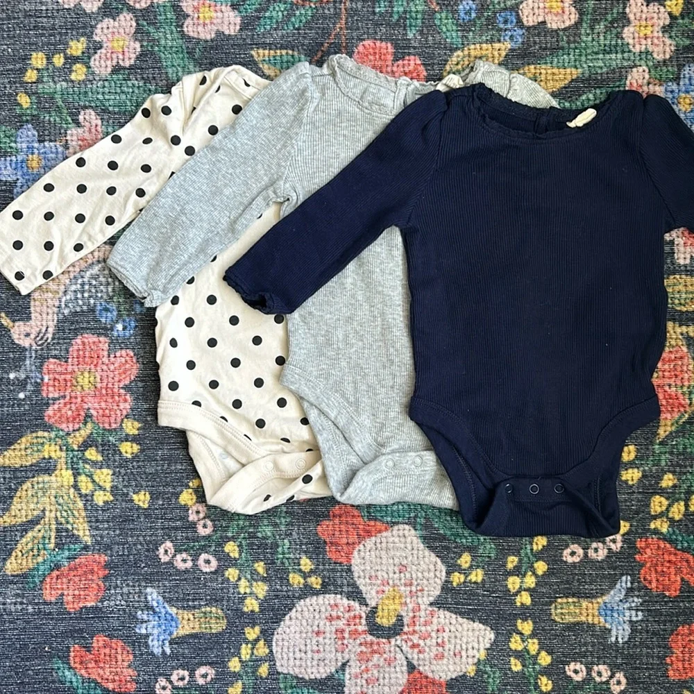 Gap Lace Trim Onesie Bundle, Size 3-6 Months